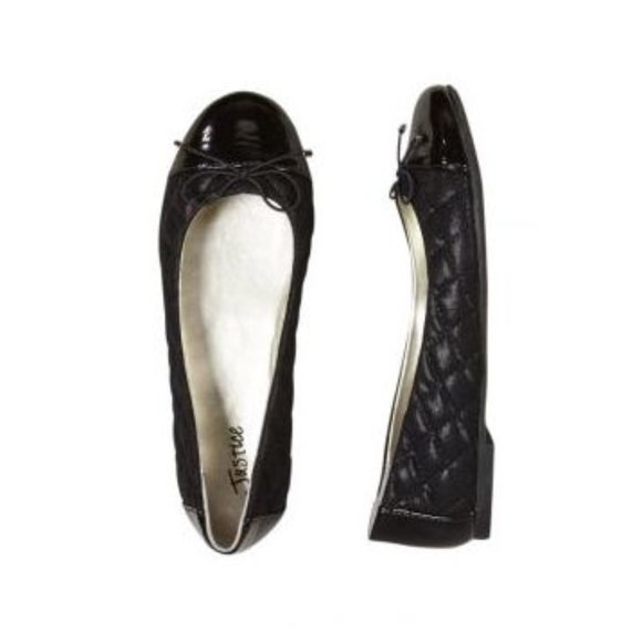 Justice Other - JUSTICE Black Patent Leather Quilted Ballet Flats